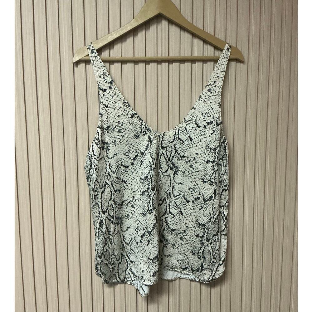 Reformation Snake Print Silk Cami Top Size M